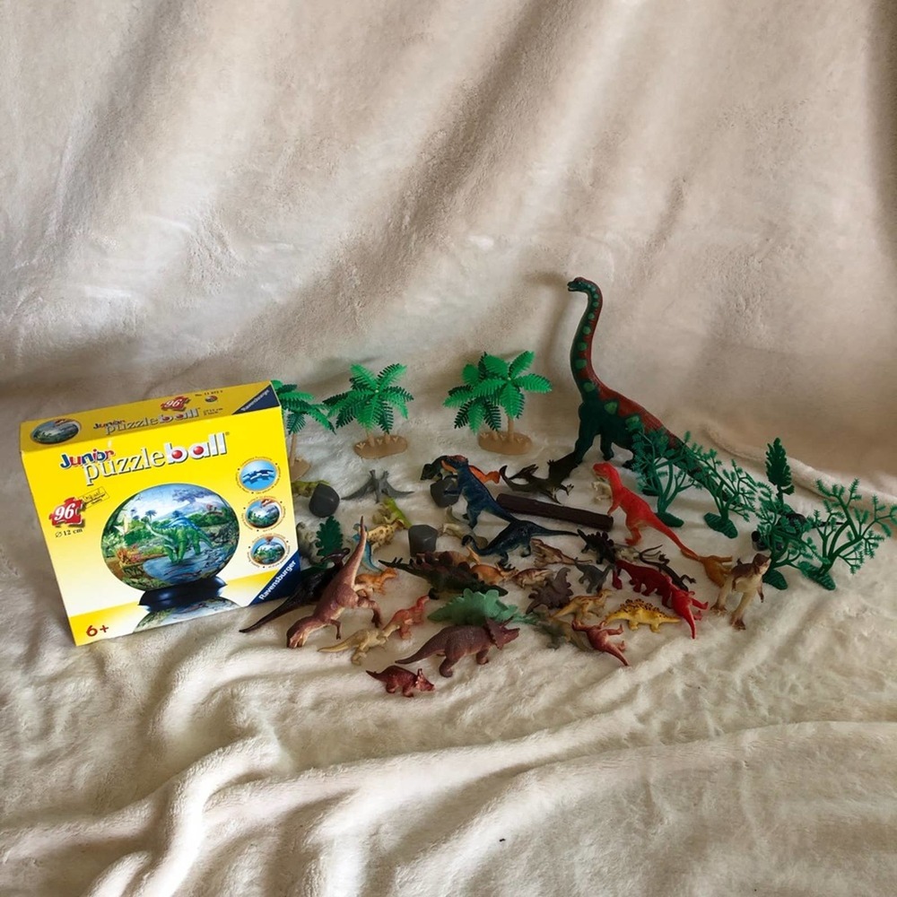 Ravensburger Dinosaur Puzzle Ball and Toys Bundle
